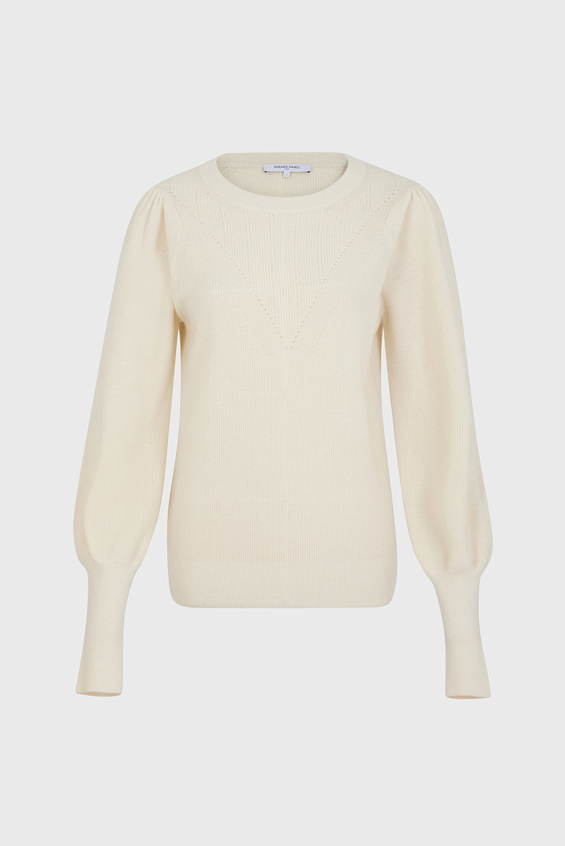 LEONORA - Шерстяной пуловер в рубчик