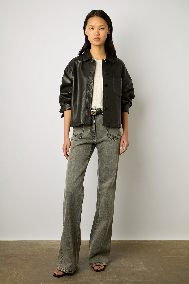 NICOLE - Верхняя рубашка из кожи с эффектом винтаж