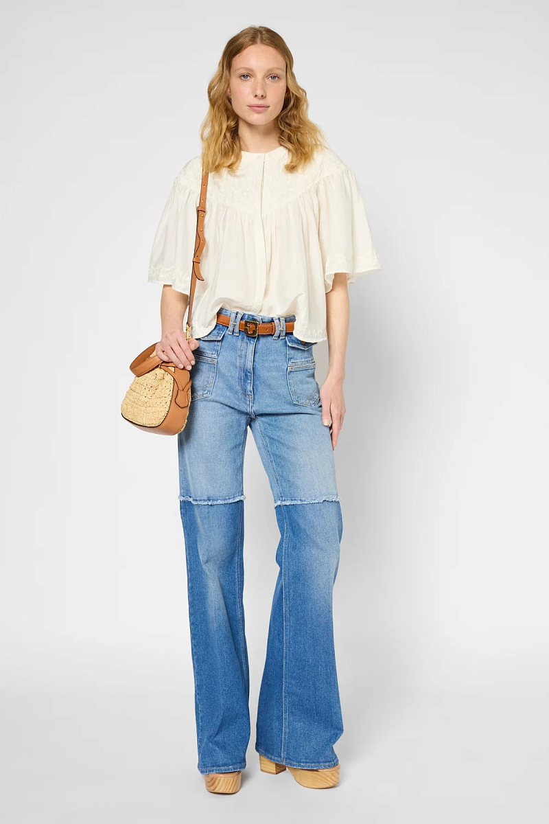 UGUETTE - Блуза из хлопка и шелка с вышивкой