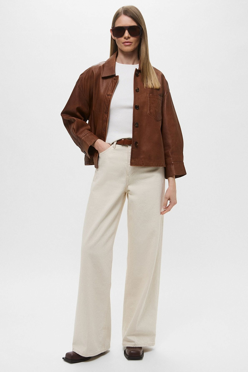 ROSALIE - Кожаная куртка оверсайз