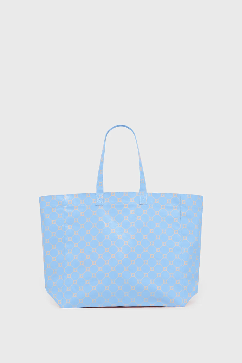 LOLA - Голубая холщовая сумка с монограммой