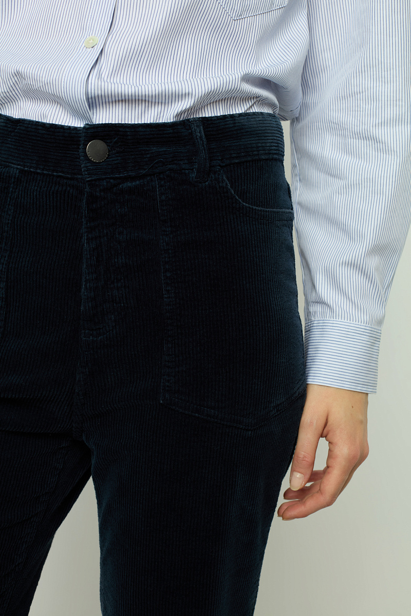 NAZIA - Брюки расклешенного кроя из тонкого вельвета