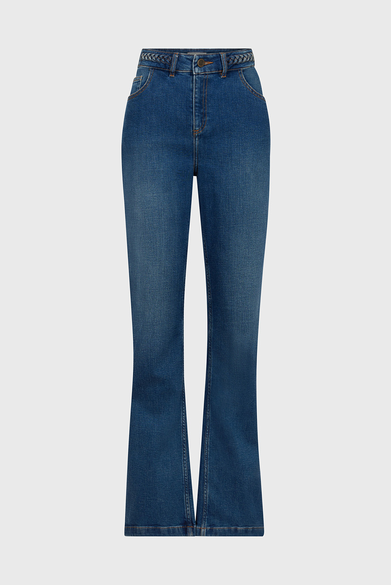 EBENE - Расклешенные джинсы с плетеными деталями