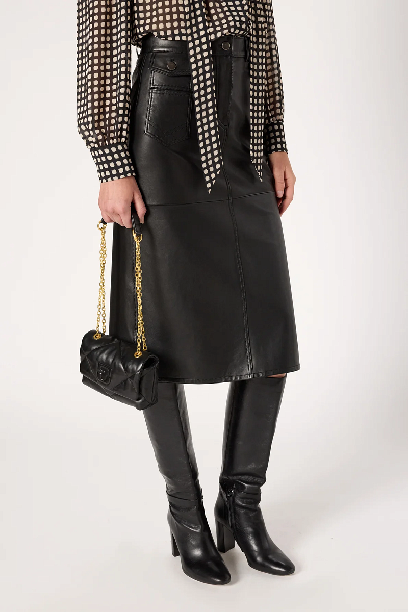 EMMA - Прямая юбка из натуральной кожи