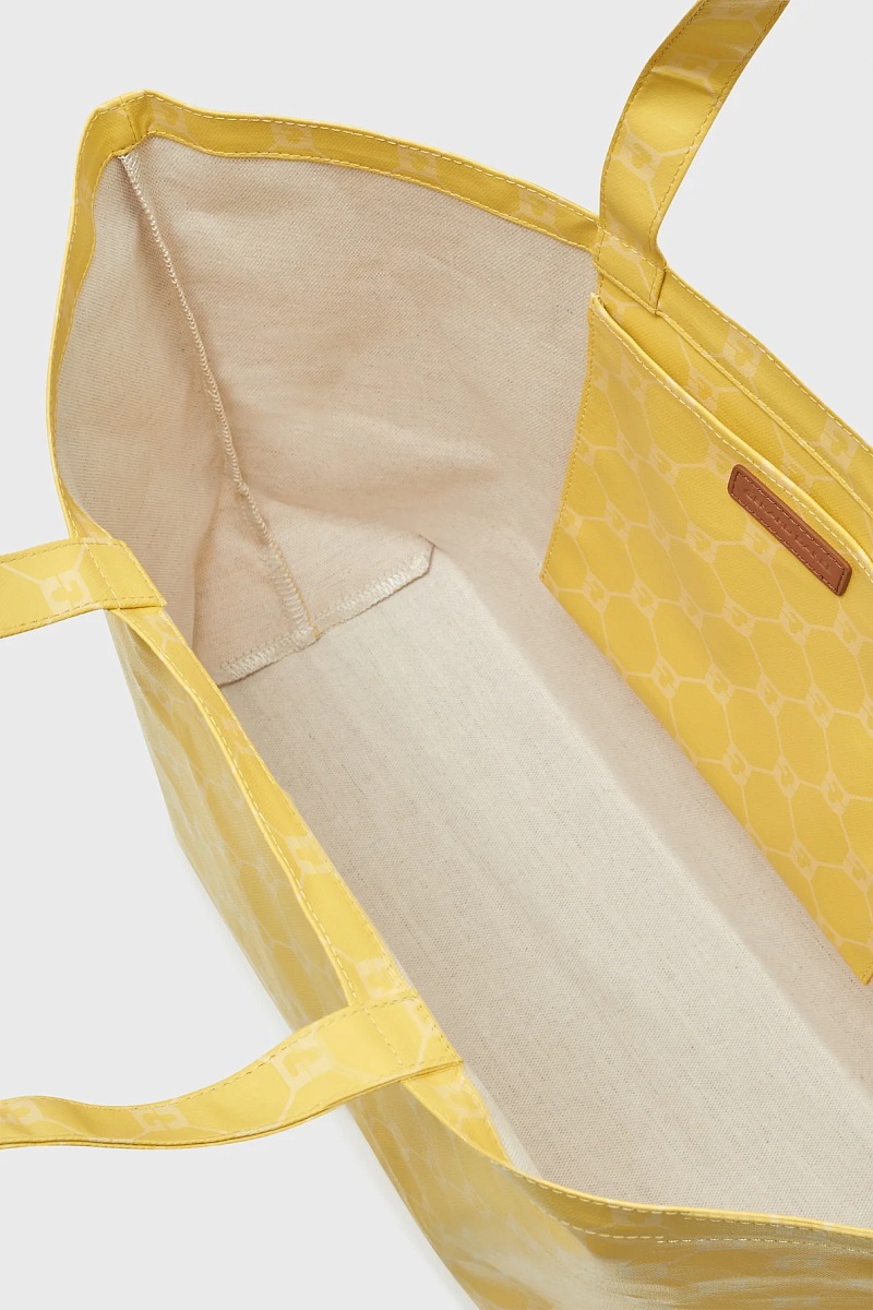 LOLA - Сливочно-желтая холщовая сумка с монограммой