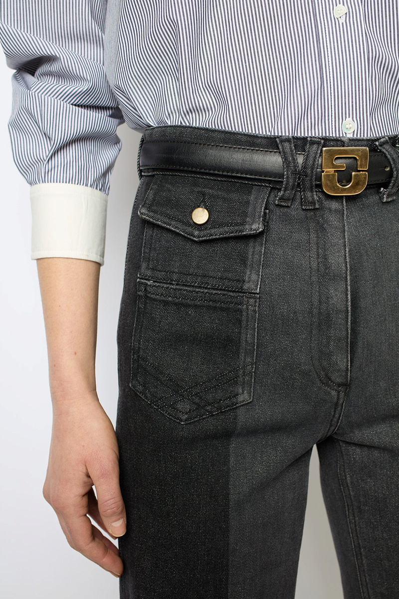 ANNA - Двухцветные расклешенные джинсы