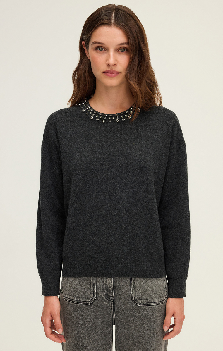 EDIA - Джемпер из 100% шерсти со стразами