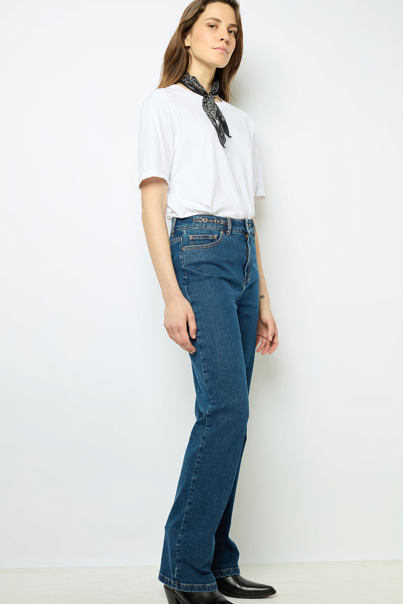 NAIADE - Джинсы-bootcut с золотистыми пряжками