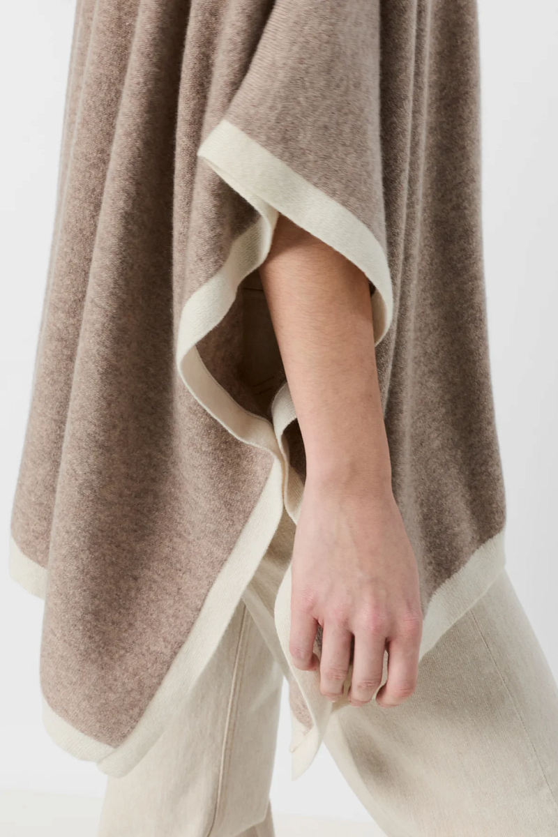 LILI - Бежевое пончо из кашемира