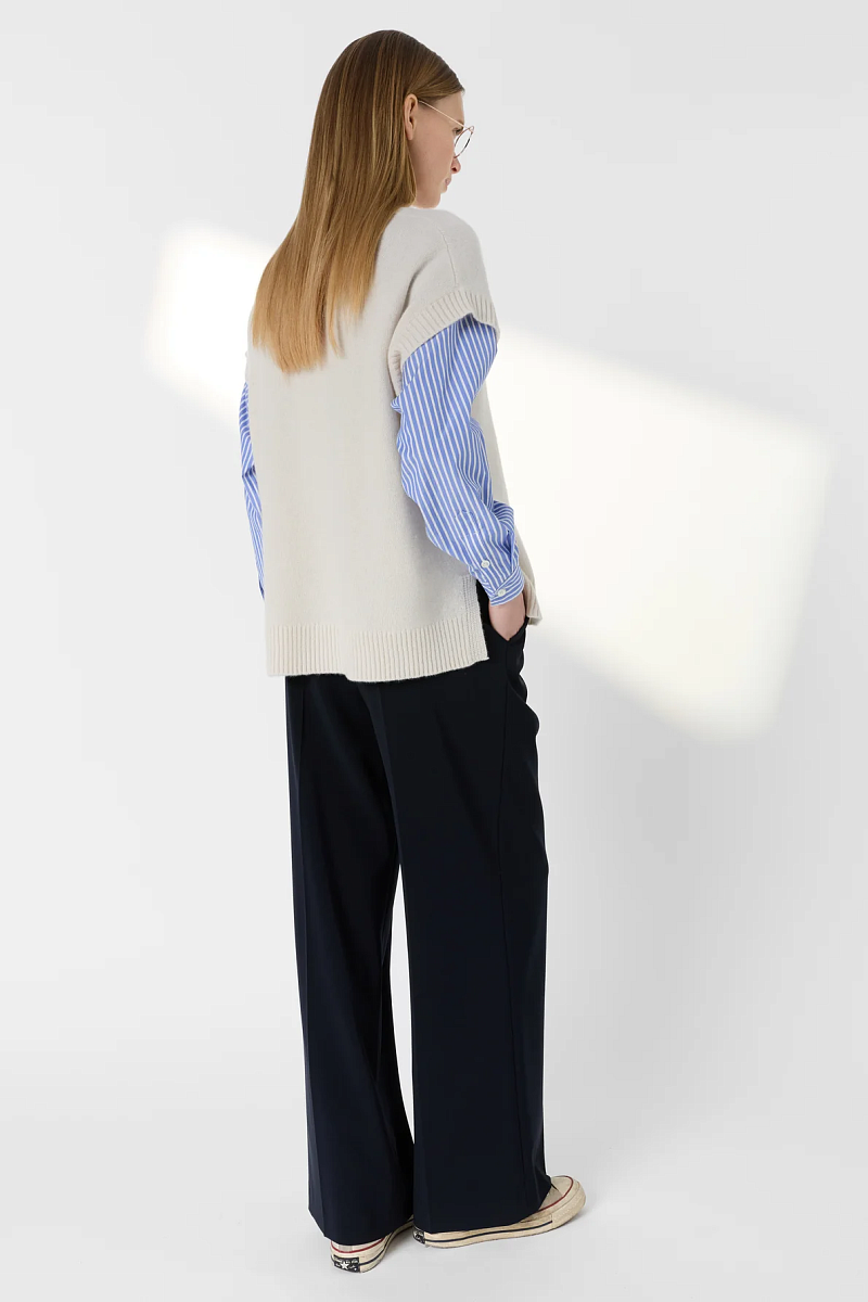 LOHNA - Белый свитер без рукавов из кашемира