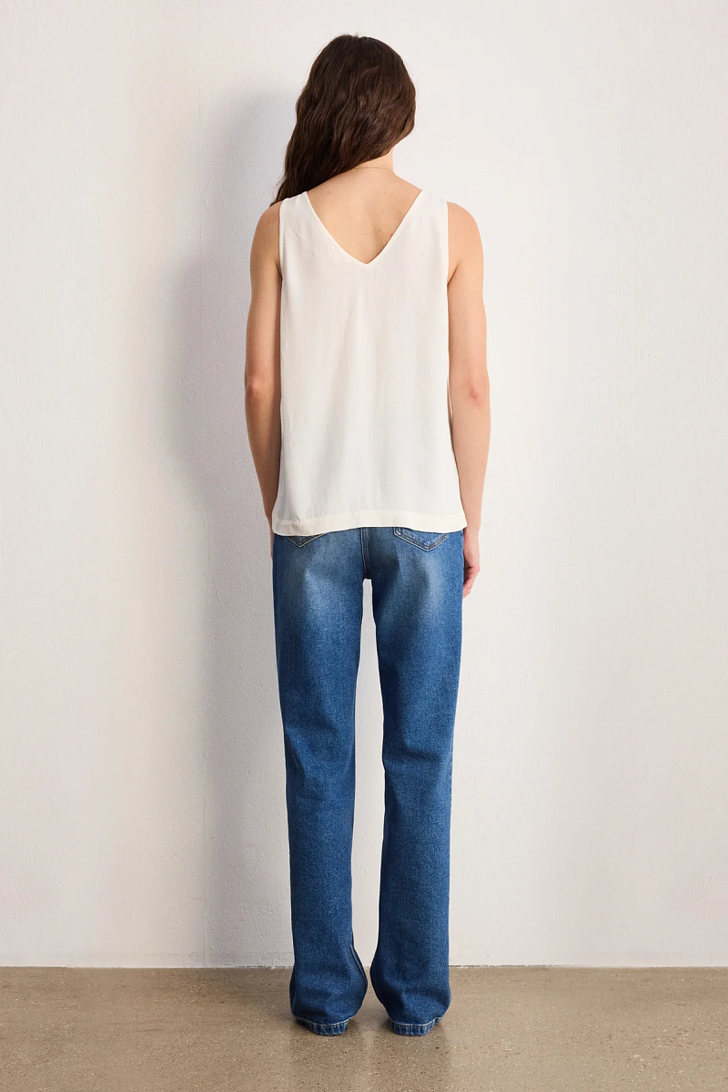 CHRISTELLE - Белый топ с ажурной вышивкой