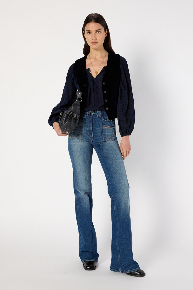 NAIS - Костюмный жилет из бархатной ткани