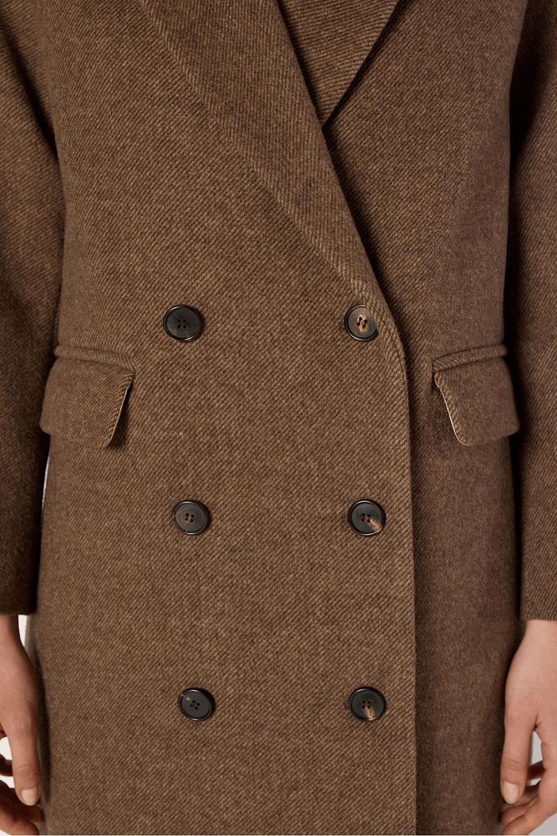 MADY - Двубортное классическое пальто с шерстью