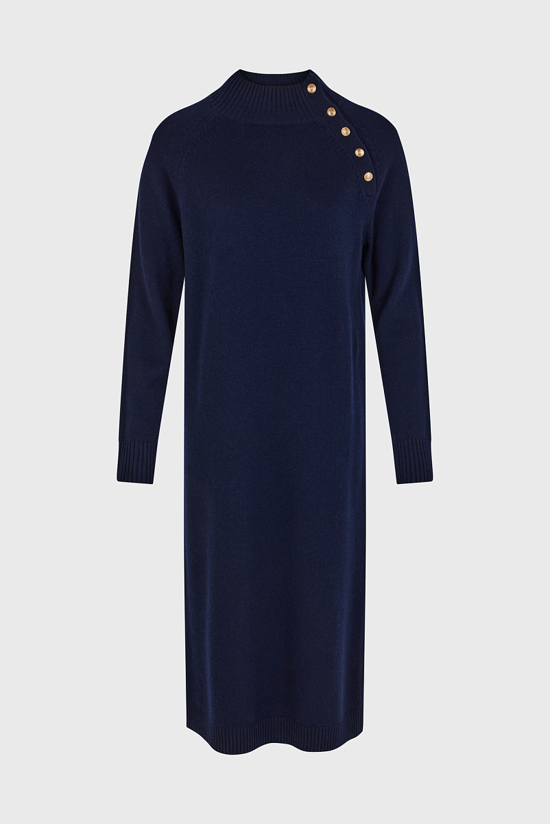 SHAINA - Платье-миди прямого кроя из шерсти