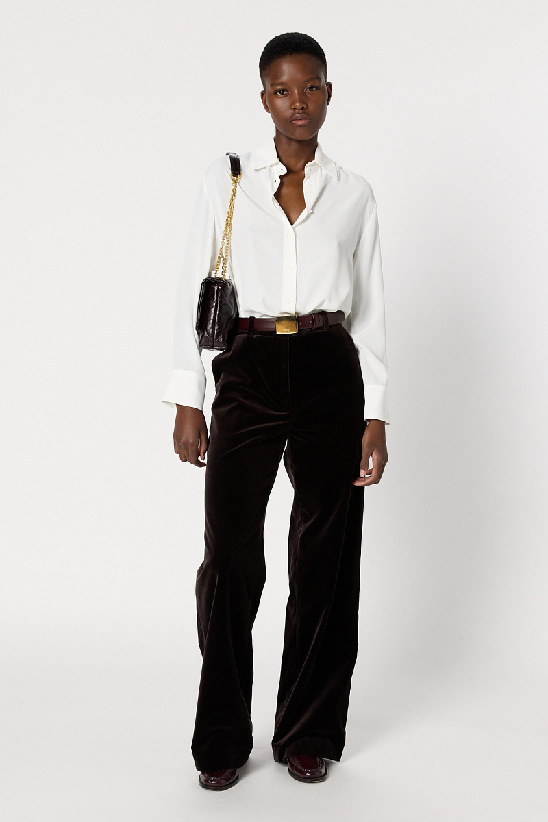 CLOTILDE - Костюмные брюки из бархатной ткани