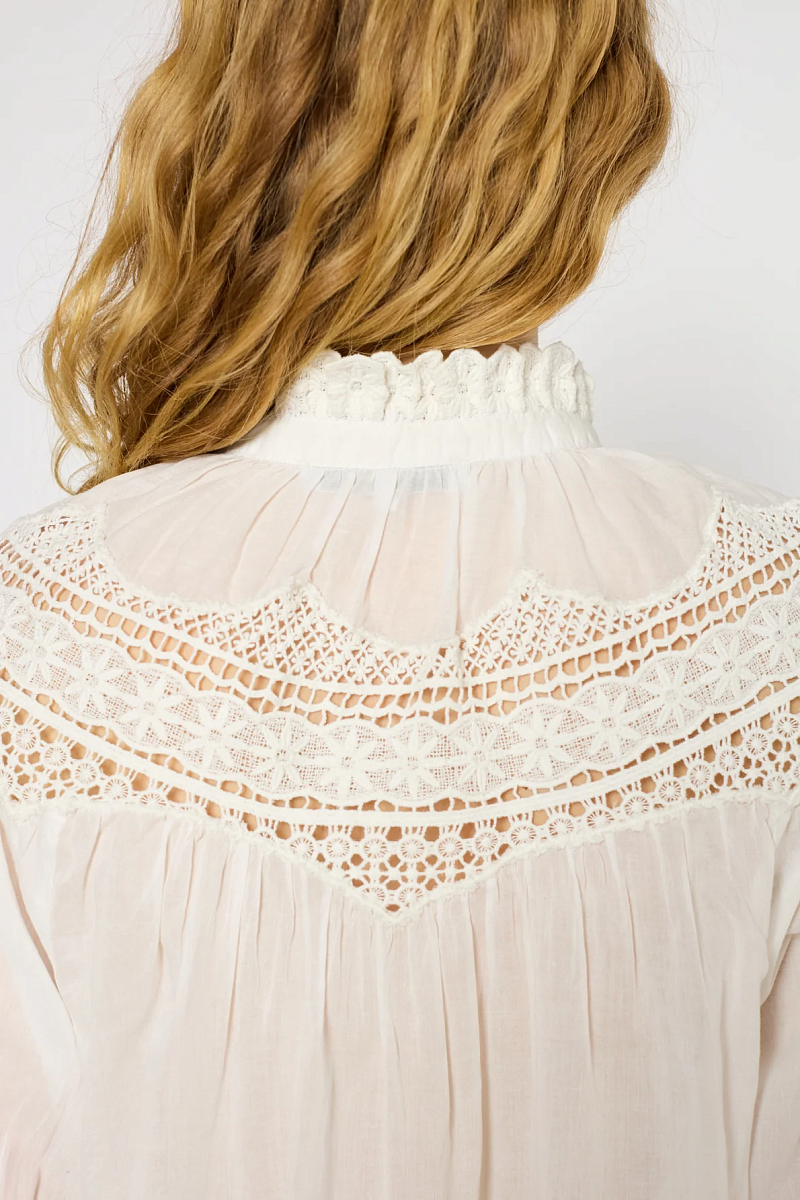 UMBER - Кружевная блуза из 100% хлопка