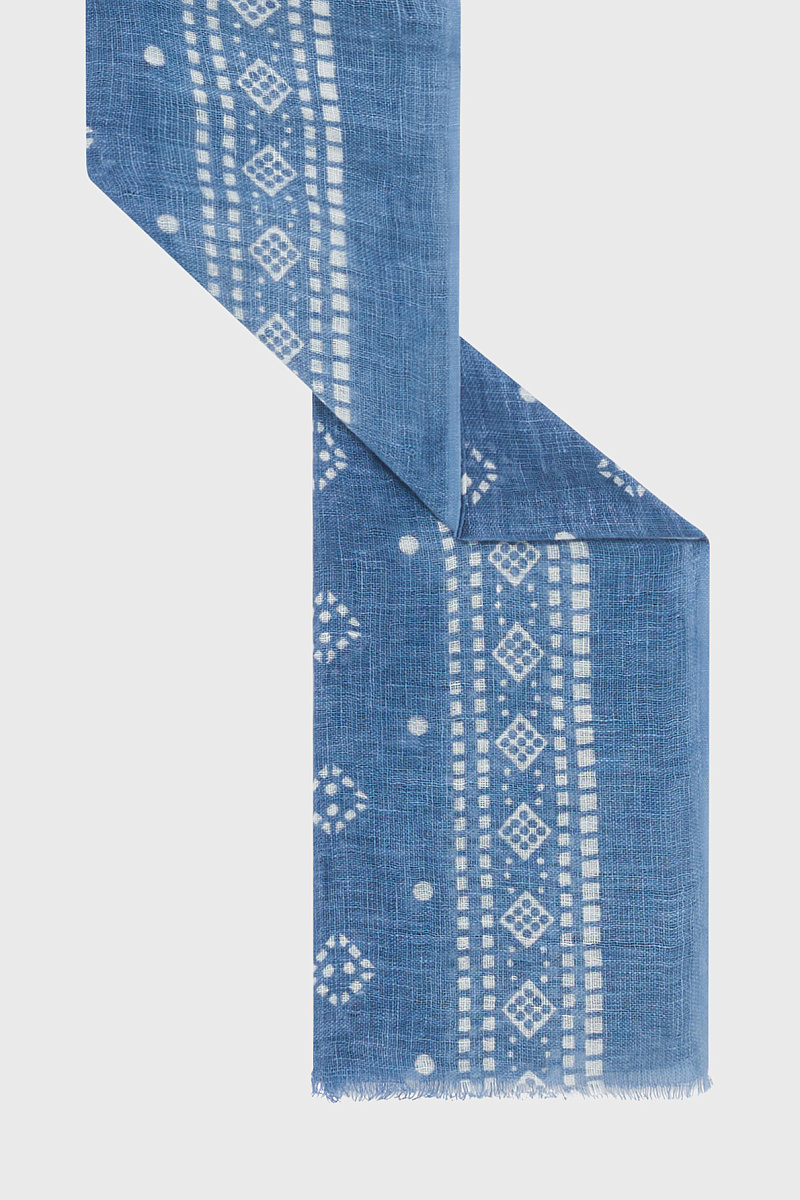 OMARA - Льняной платок с принтом