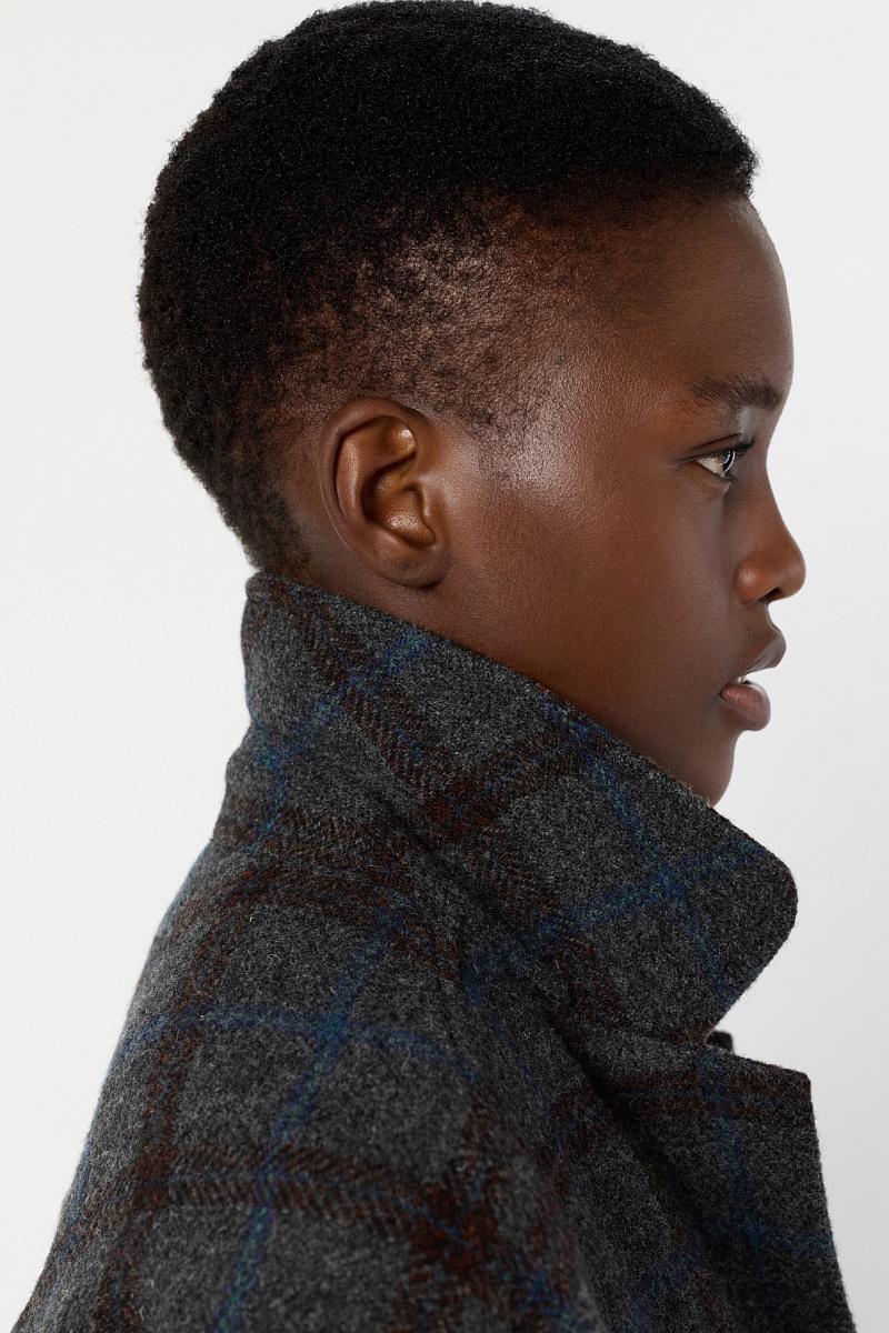 NELL - Полупальто из 100% шерсти в клетку