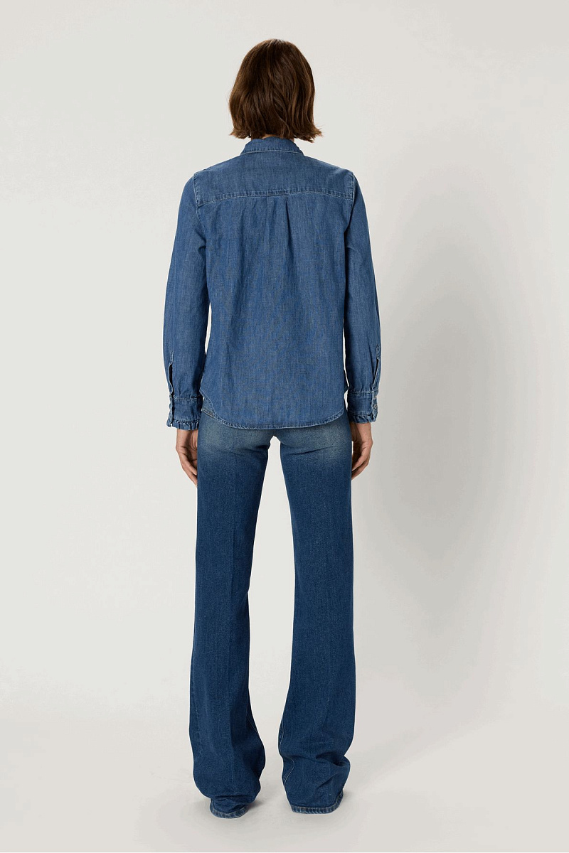 ALIA - Блуза из денима с рюшами