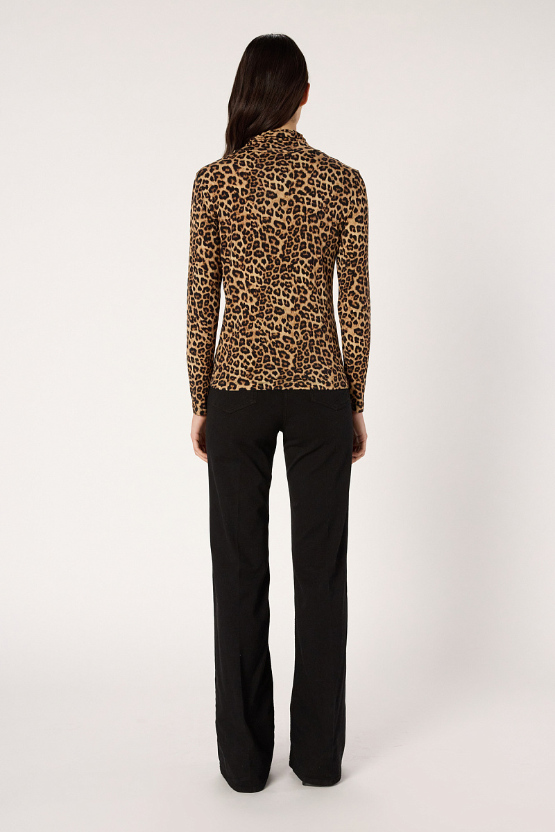 HELENE - Водолазка с леопардовым принтом