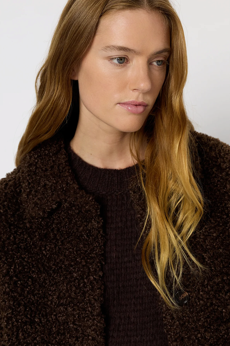 MAVIS - Полупальто из искусственного меха с эффектом букле