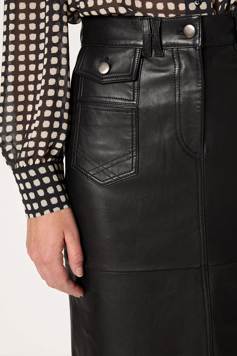 EMMA - Прямая юбка из натуральной кожи