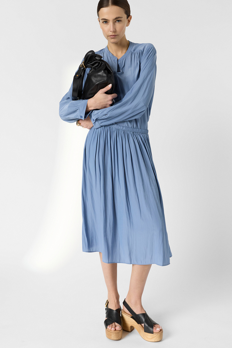 JULIAH - Голубая плиссированная юбка миди