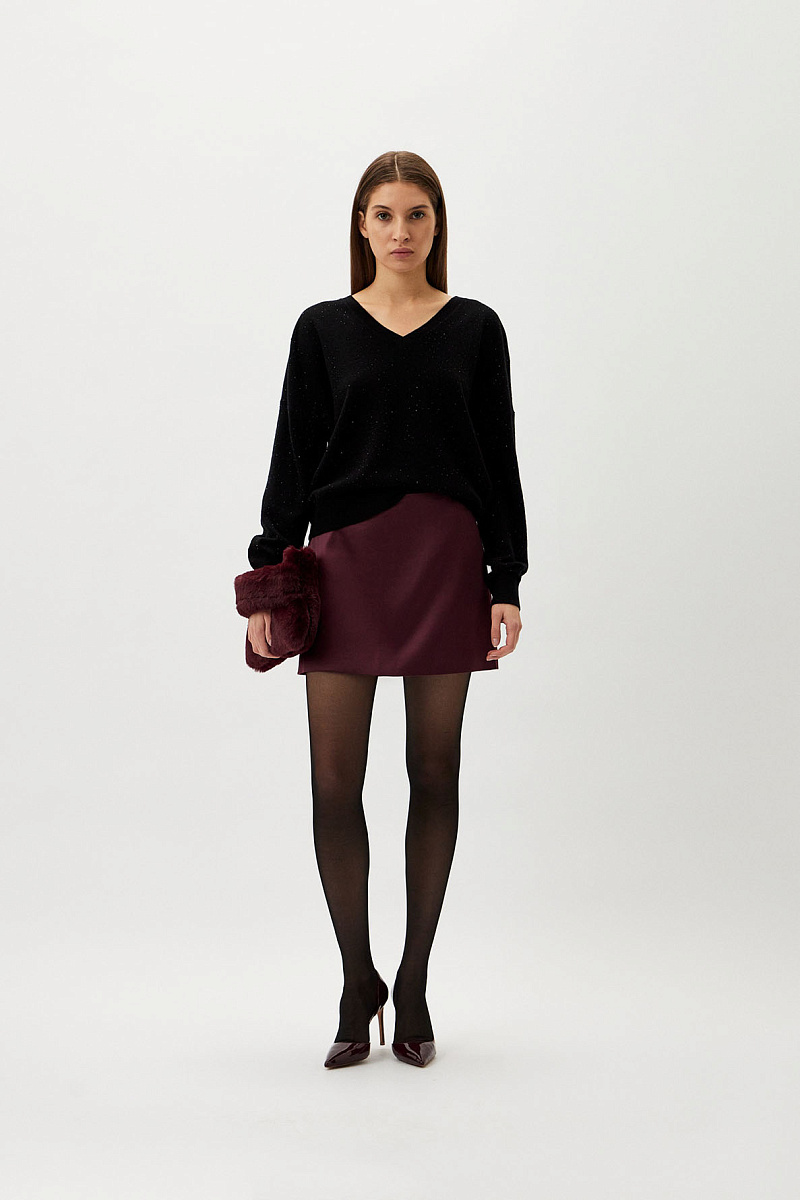 JOHANNE - Свитер с V-образным вырезом и стразами