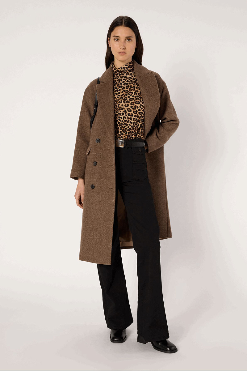 MADY - Двубортное классическое пальто с шерстью