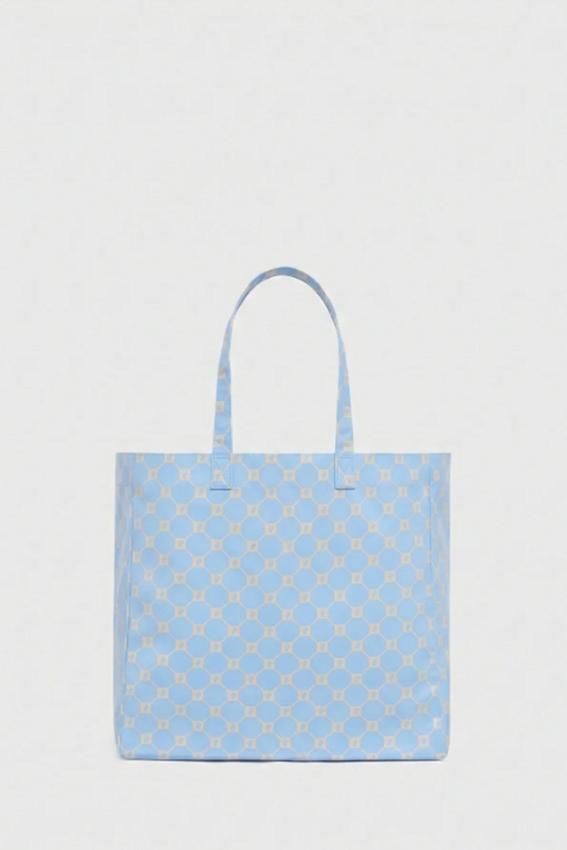 LOLA - Голубая холщовая сумка с монограммой