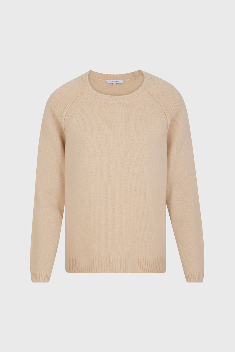 LINON - Однотонный шерстяной пуловер ажурной вязки