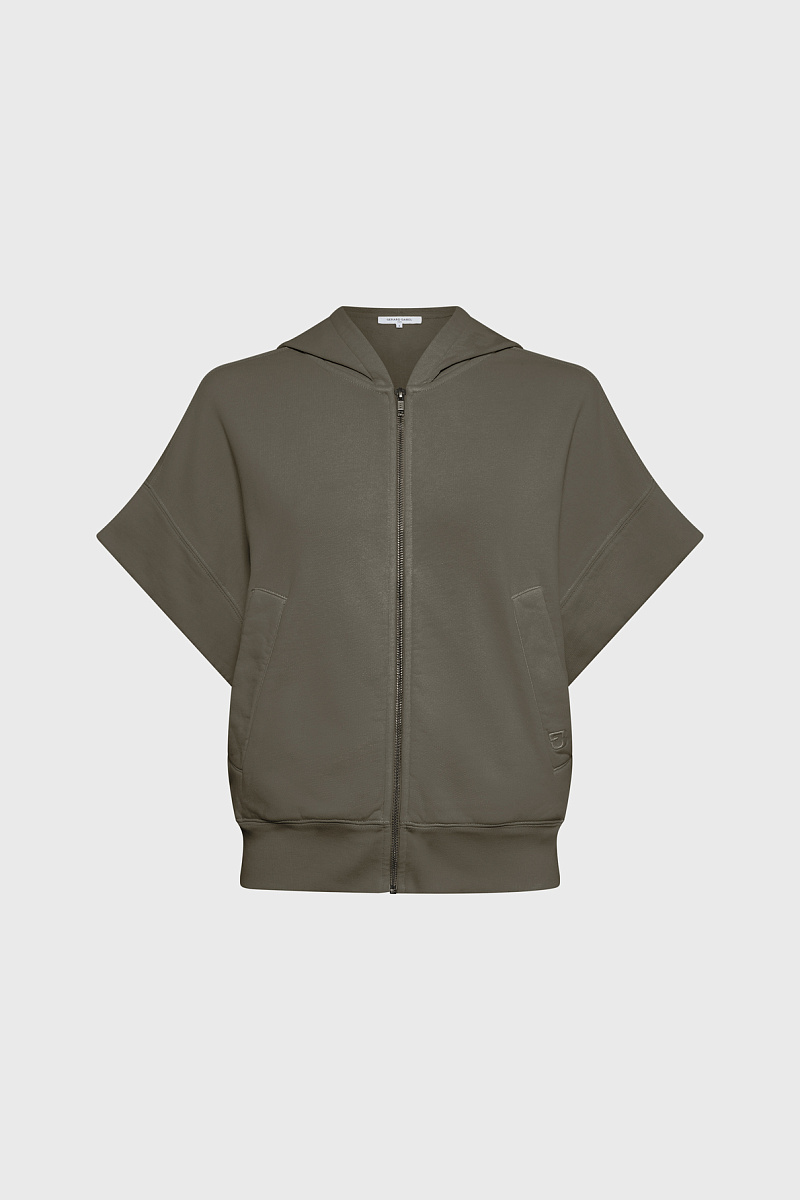 MILENE - Жилет-худи на молнии с капюшоном в цвете хаки