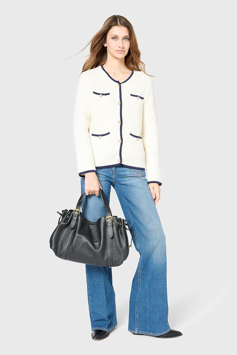 Кардиган из хлопка с золотистыми пуговицами