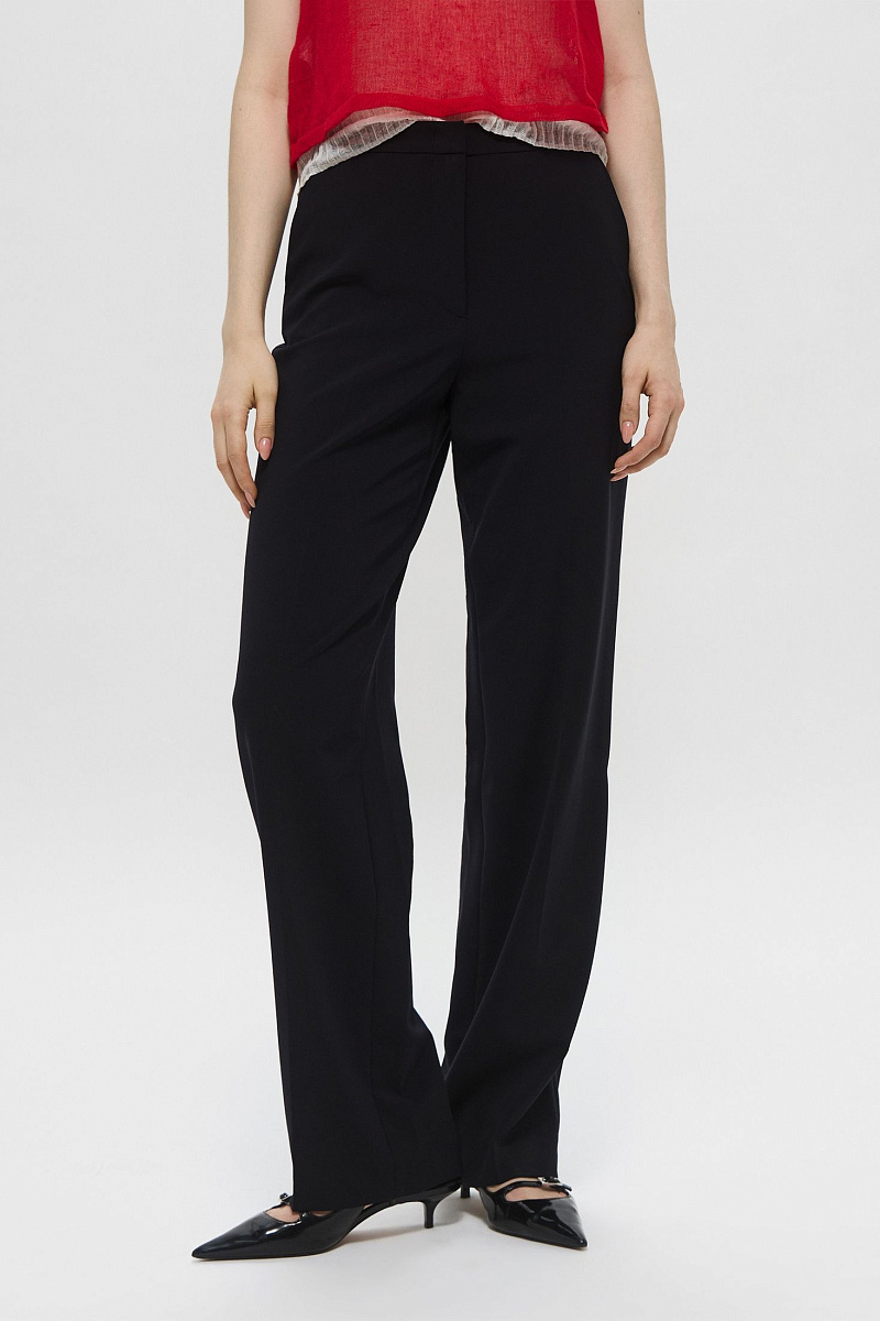 Брюки широкого кроя с эластичным поясом