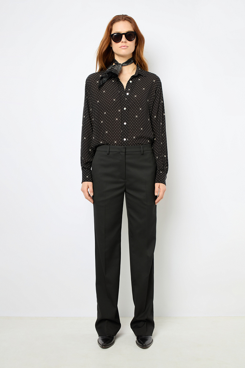 DAHO - Костюмные брюки черного цвета