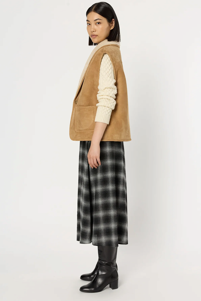 BASMA - Юбка длины миди в клетку