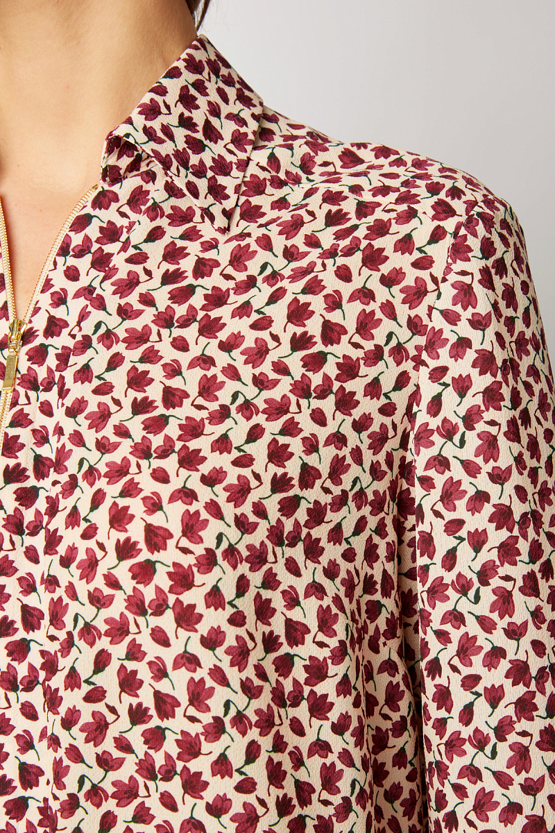 CATHERINE - Блуза с цветочным принтом на молнии
