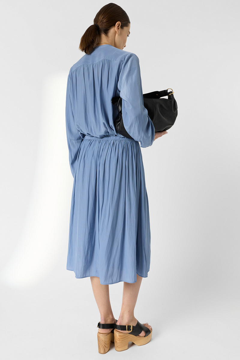 JULIAH - Голубая плиссированная юбка миди