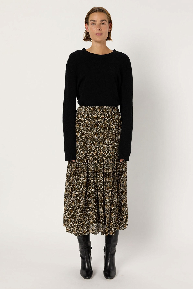 BILLIE - Юбка-миди с растительным принтом