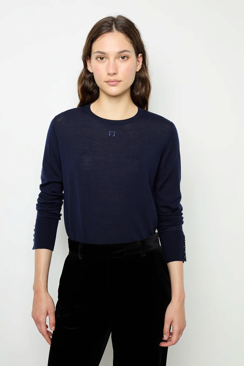JADE - Пуловер из тонкой шерсти с круглым вырезом