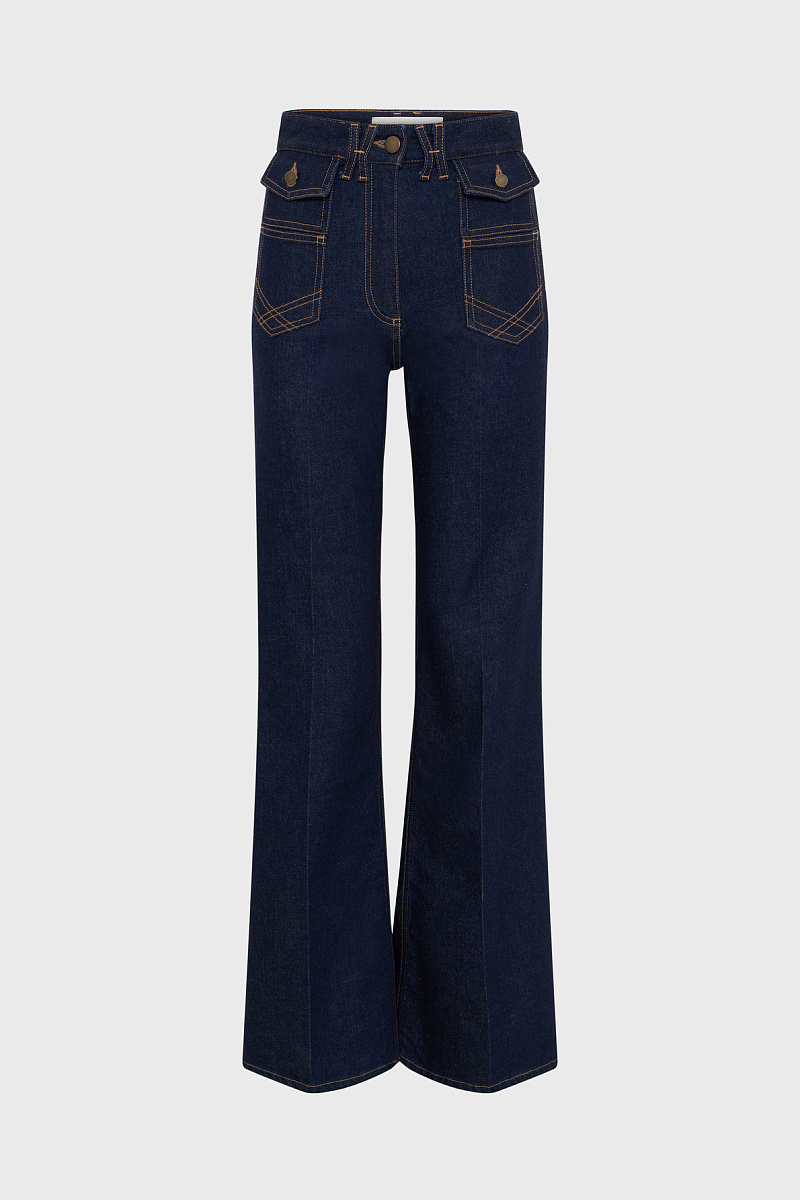 ANNA - Расклешенные джинсы с контрастной строчкой ANNA - Расклешенные джинсы с контрастной строчкой