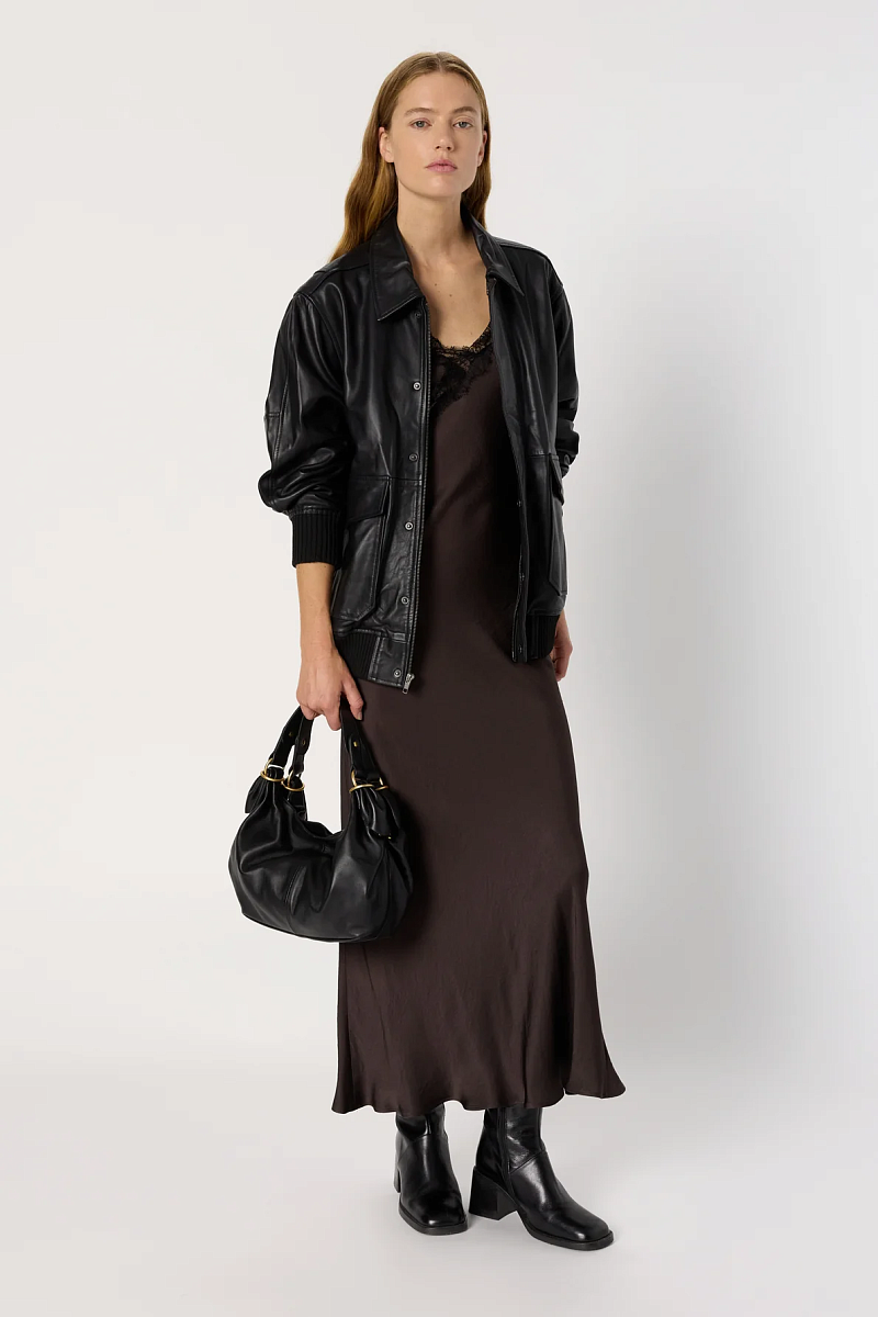 LE MINI KATE - Кожаная мягкая сумка с драпировкой