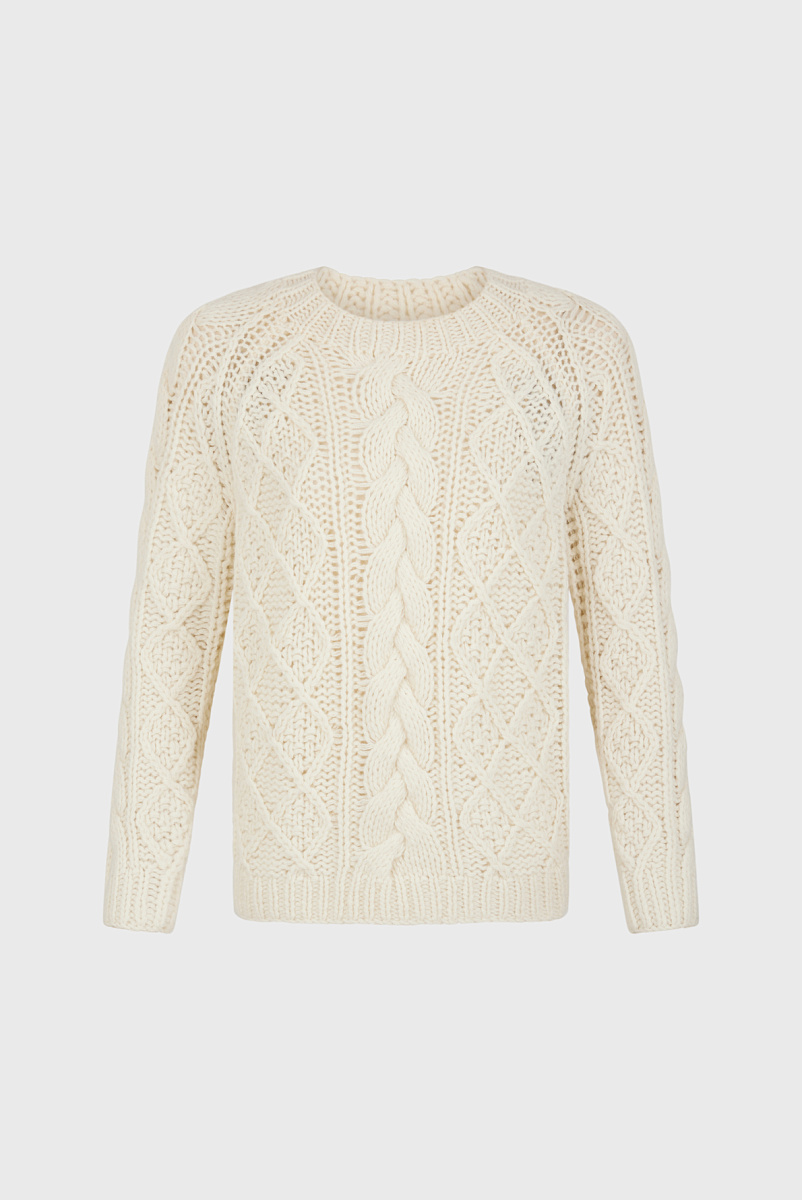JORDANA - Свитер ажурной вязки в цвете экрю
