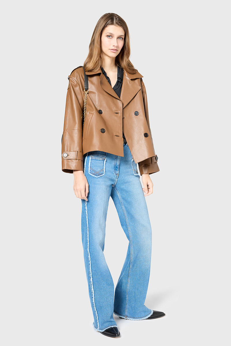 RACHEL - Двубортная кожаная куртка RACHEL - Двубортная кожаная куртка