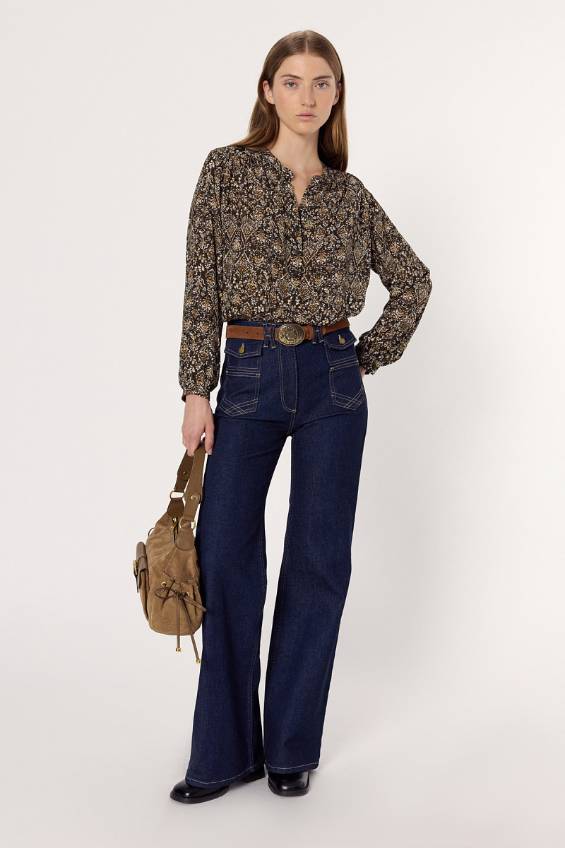 ALTHEA - Блуза с растительным принтом