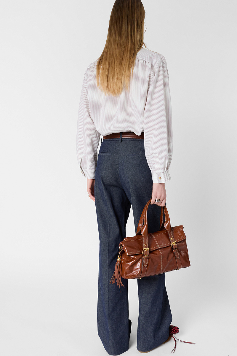 AMORA - Брюки расклешенного кроя со стрелками