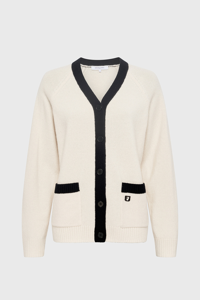 ESTER - Двухцветный кардиган из 100% шерсти ESTER - Двухцветный кардиган из 100% шерсти