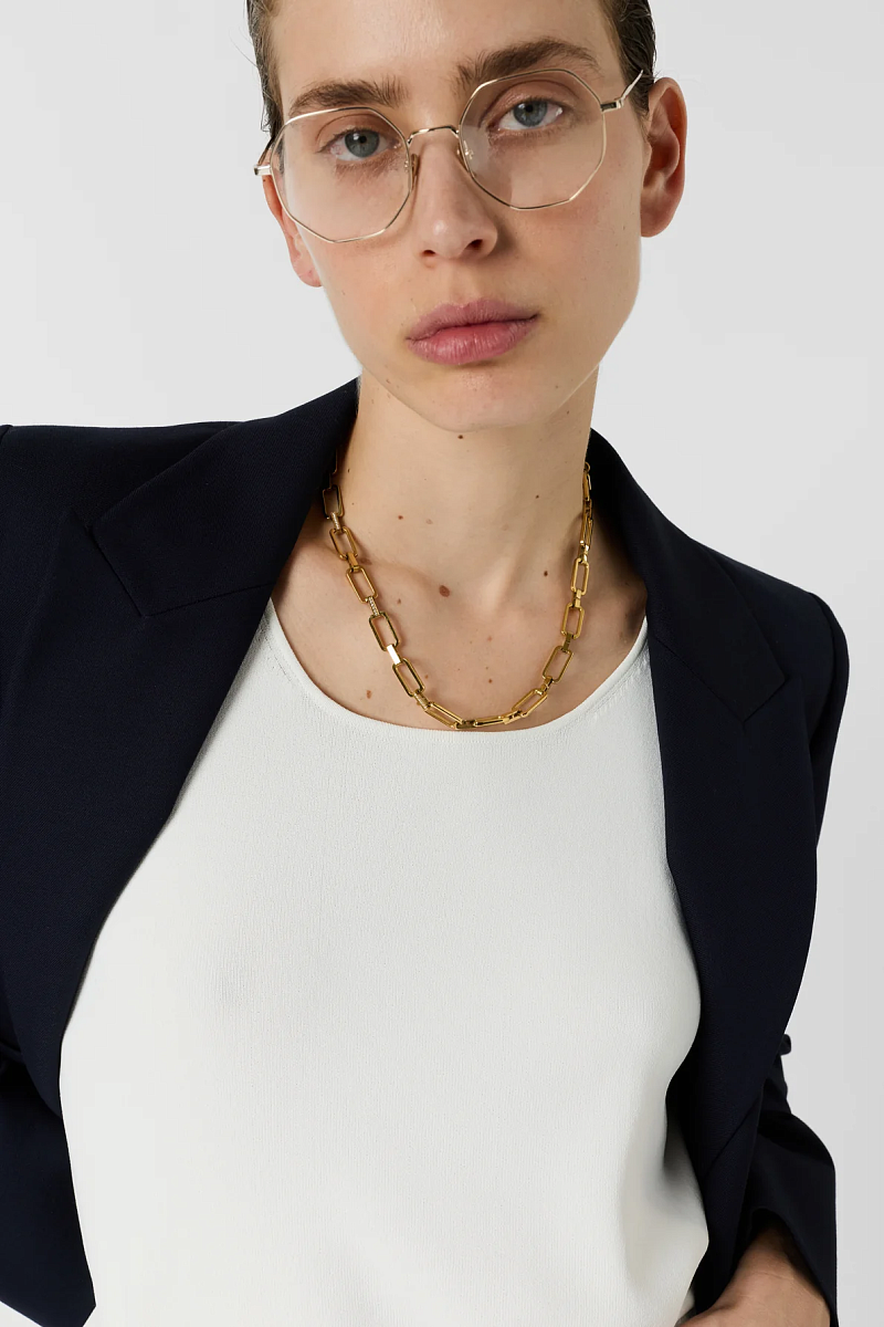 LUCINA - Белый базовый топ из микрофибры