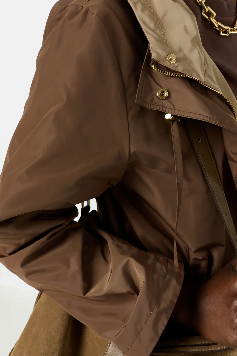 JANNIS - Бежевая двусторонняя парка с капюшоном