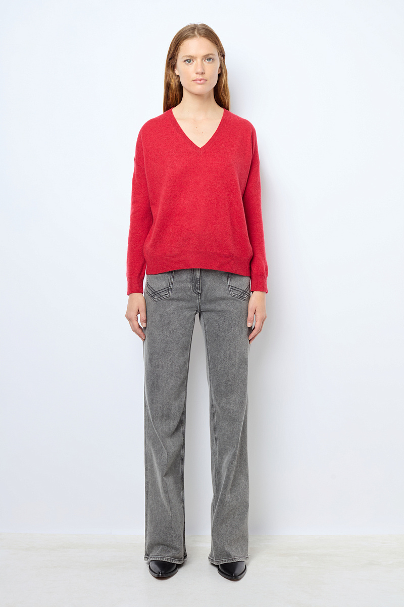 JANETTE - Пуловер из кашемира с V-образным вырезом